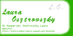 laura osztrovszky business card